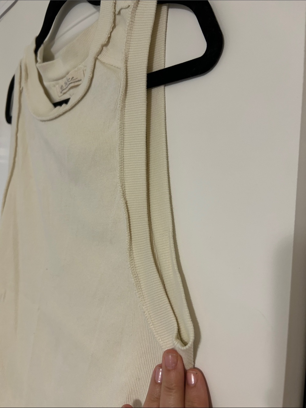 Free People Off-White Ribbed Tank Top - Picture 4 of 4